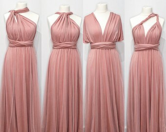 mauve multiway bridesmaid dress