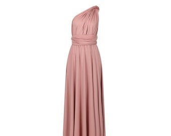 Blush pink Multiway Infinity Bridesmaid Dress for Weddings