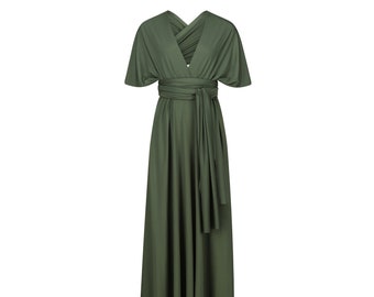 Hunter Green Multiway Infinity Bridesmaid Dress for Weddings