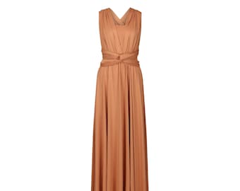 Terracotta Orange Multiway Infinity Bridesmaid Dress for Weddings