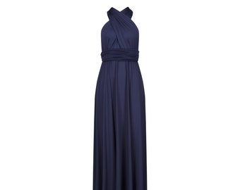 Navy Blue Multiway Infinity Bridesmaid Dress for Weddings