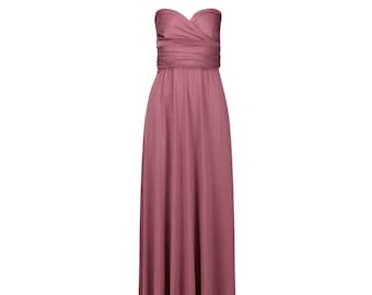 Dusky Rose Multiway Infinity Bridesmaid Dress for Weddings