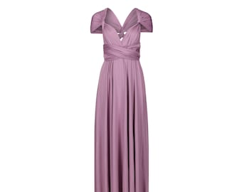 Mauve Purple Multiway Infinity Bridesmaid Dress for Weddings