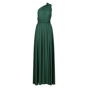 Forest Green Multiway Infinity Bridesmaid Dress for Weddings