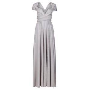 Dove Grey Multiway Infinity Bridesmaid Dress for Weddings
