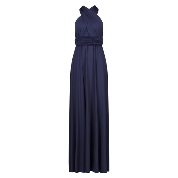 Navy Blue Multiway Infinity Bridesmaid Dress for Weddings