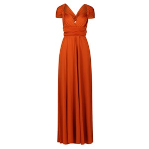 Rust Orange Multiway Infinity Bridesmaid Dress for Weddings