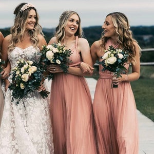 Dusky Pink Multiway Infinity Bridesmaid Dress for Weddings image 7