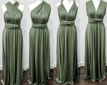 olive green multiway dress