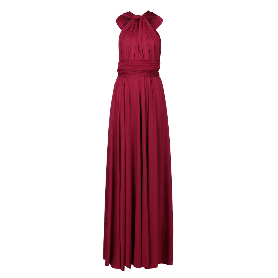Burgundy Red Multiway Infinity Bridesmaid Dress for Weddings Burgundy Red Multiway Infinity Bridesmaid Dress for Weddings