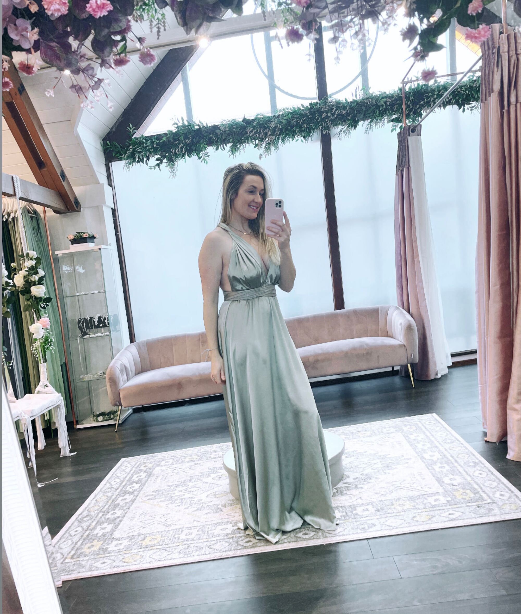 green emerald velvet dress Eternity Strapless Maxi in Dark Willow