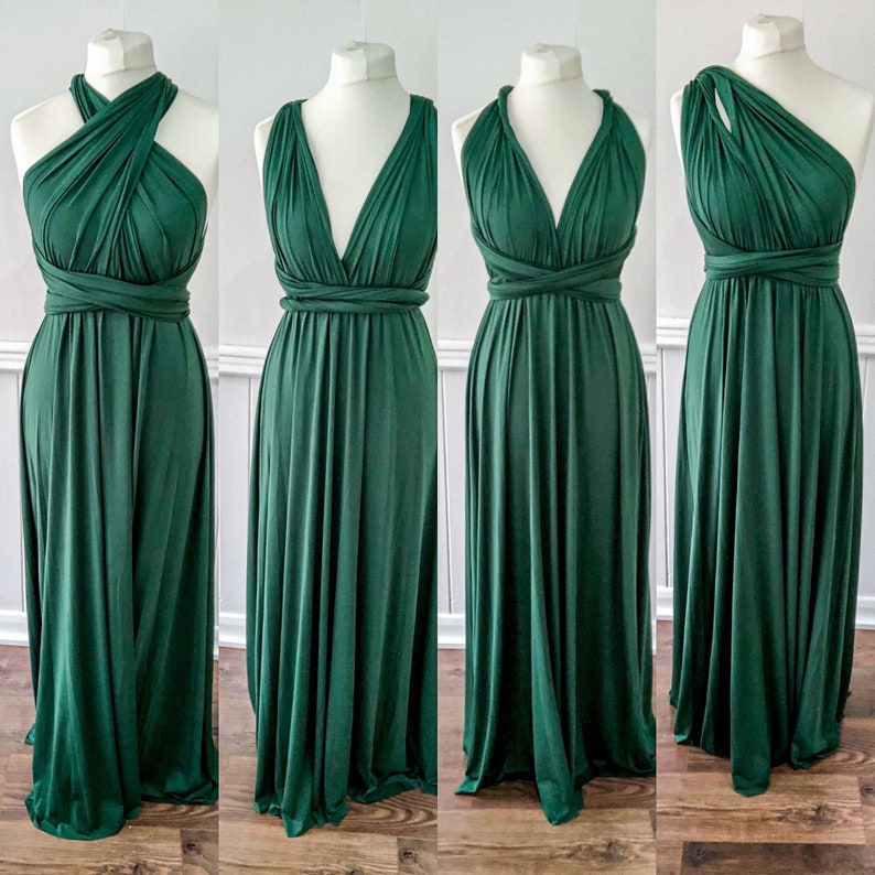 Forest Green Multiway Infinity Bridesmaid Dress for Weddings Etsy UK
