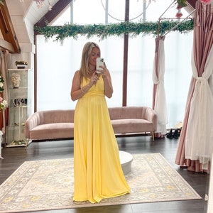 lemon Yellow Multiway Infinity Bridesmaid Dress for Weddings image 5