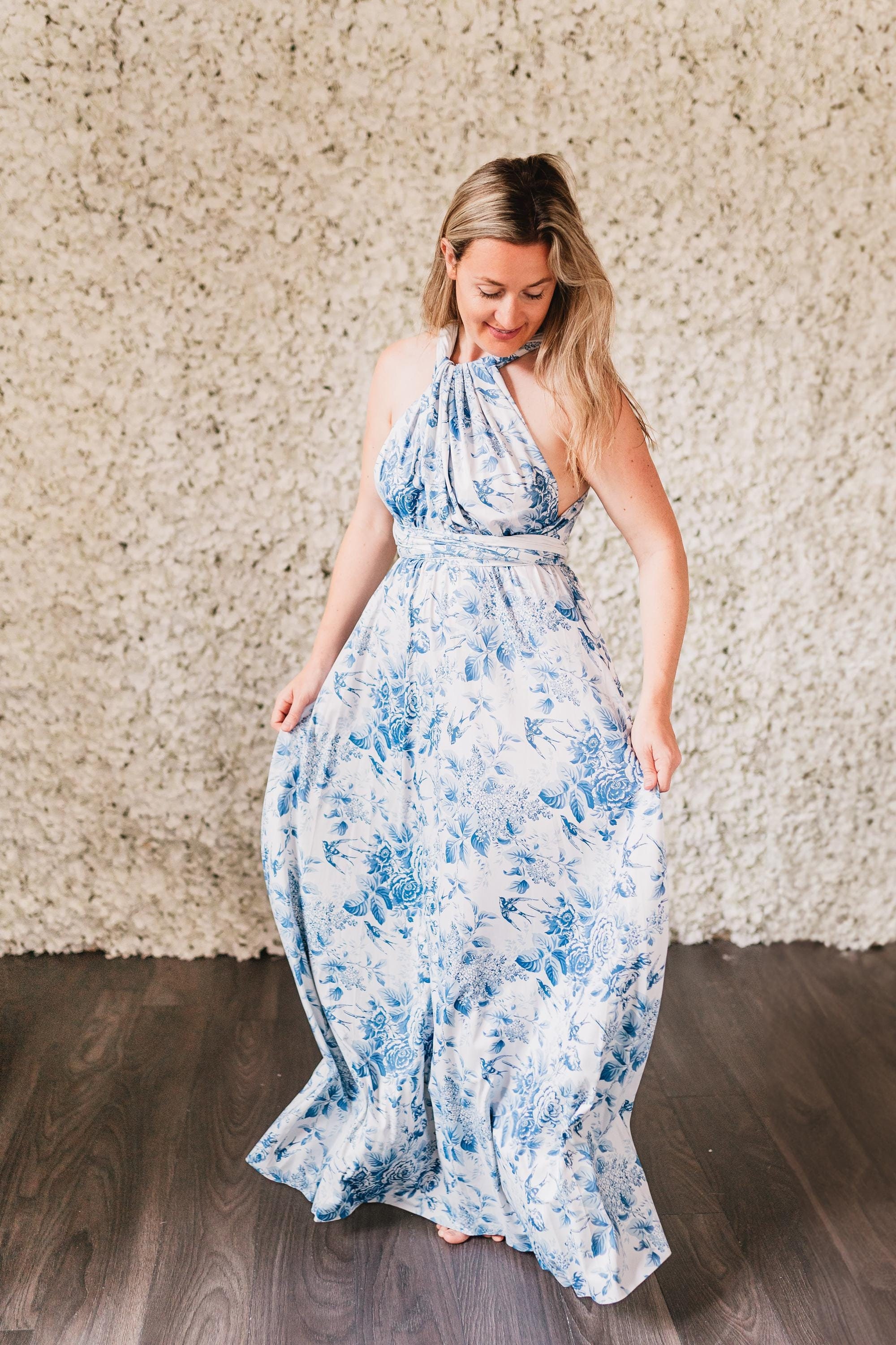 Iris Floral Multiway Infinity Bridesmaid Dress for Weddings