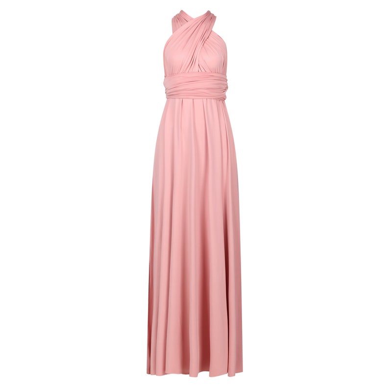 Dusky Pink Multiway Infinity Bridesmaid Dress for Weddings Classic Dress