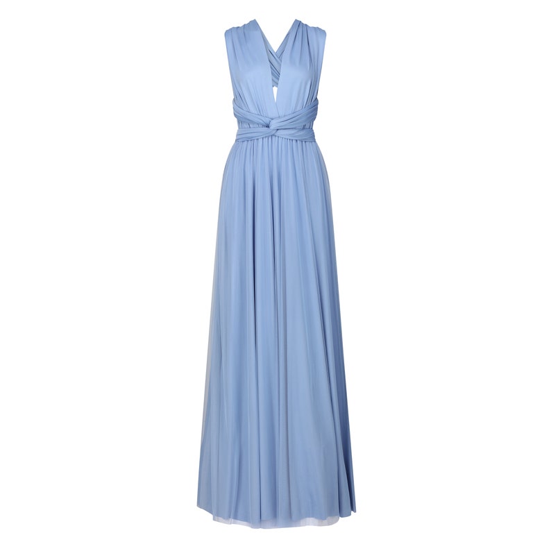 Dusty Blue Multiway Infinity Bridesmaid Dress for Weddings image 3