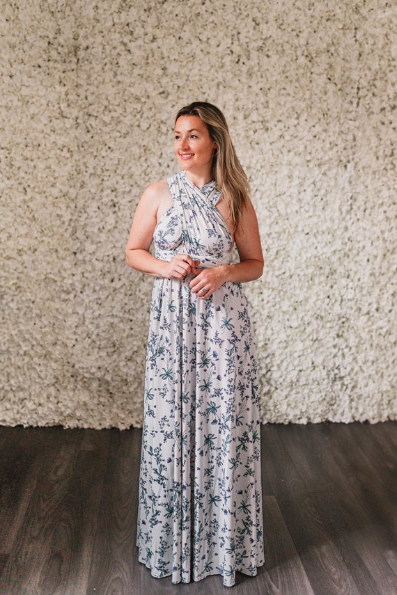 Bluebell Floral Multiway Infinity Bridesmaid Dress for Weddings - Etsy  Canada