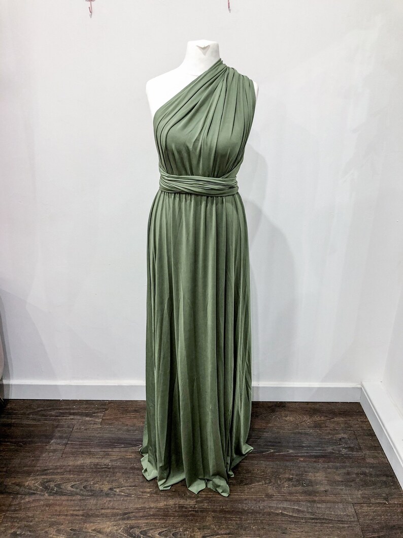 Multiway Infinity Bridesmaid Dress for Weddings Olive Green Etsy
