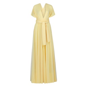 lemon Yellow Multiway Infinity Bridesmaid Dress for Weddings image 4