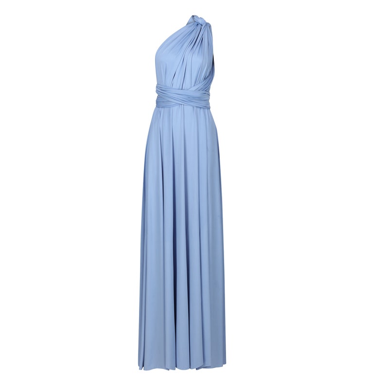Dusty Blue Multiway Infinity Bridesmaid Dress for Weddings image 1