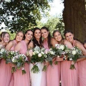 Dusky Pink Multiway Infinity Bridesmaid Dress for Weddings image 6