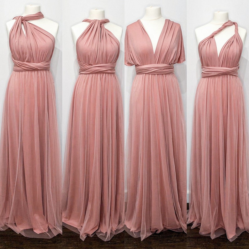 Multiway Infinity Bridesmaid Dress Dusky Pink Multi way Etsy