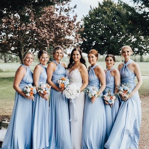 Dusty Blue Multiway Infinity Bridesmaid Dress for Weddings image 5