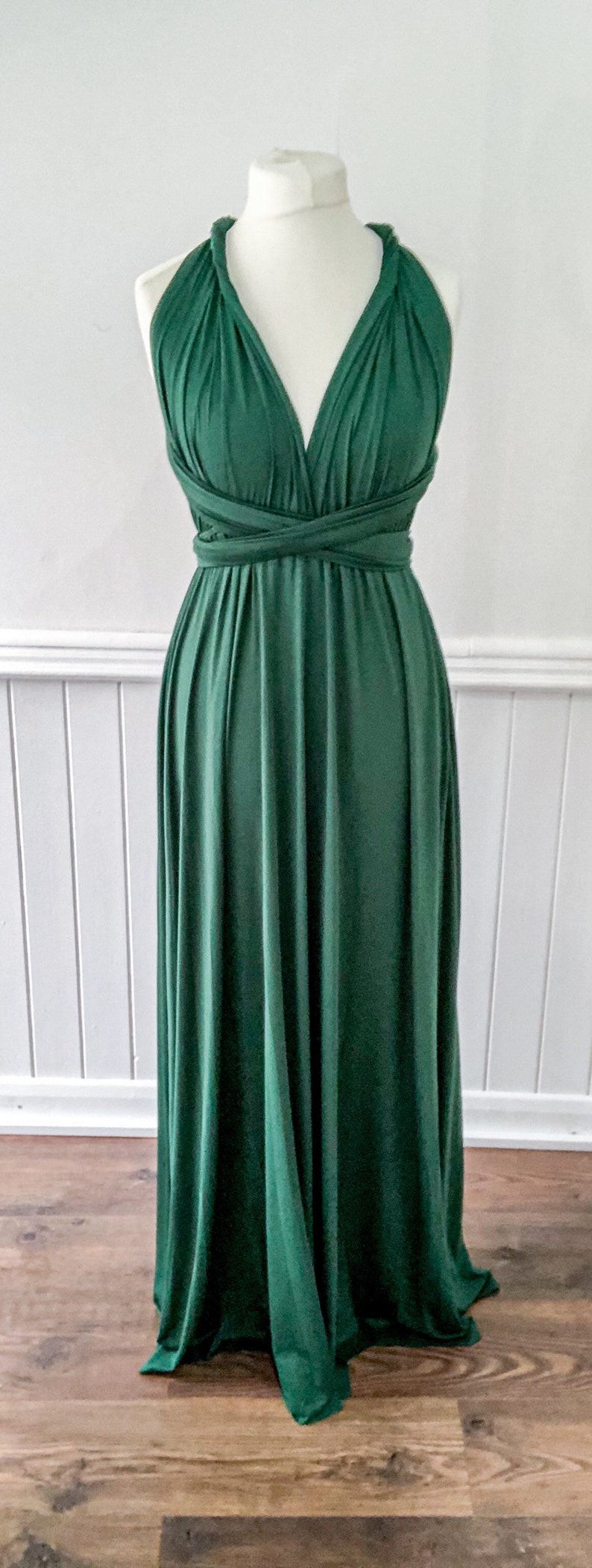 Forest Green Multiway Infinity Bridesmaid Dress for Weddings | Etsy UK