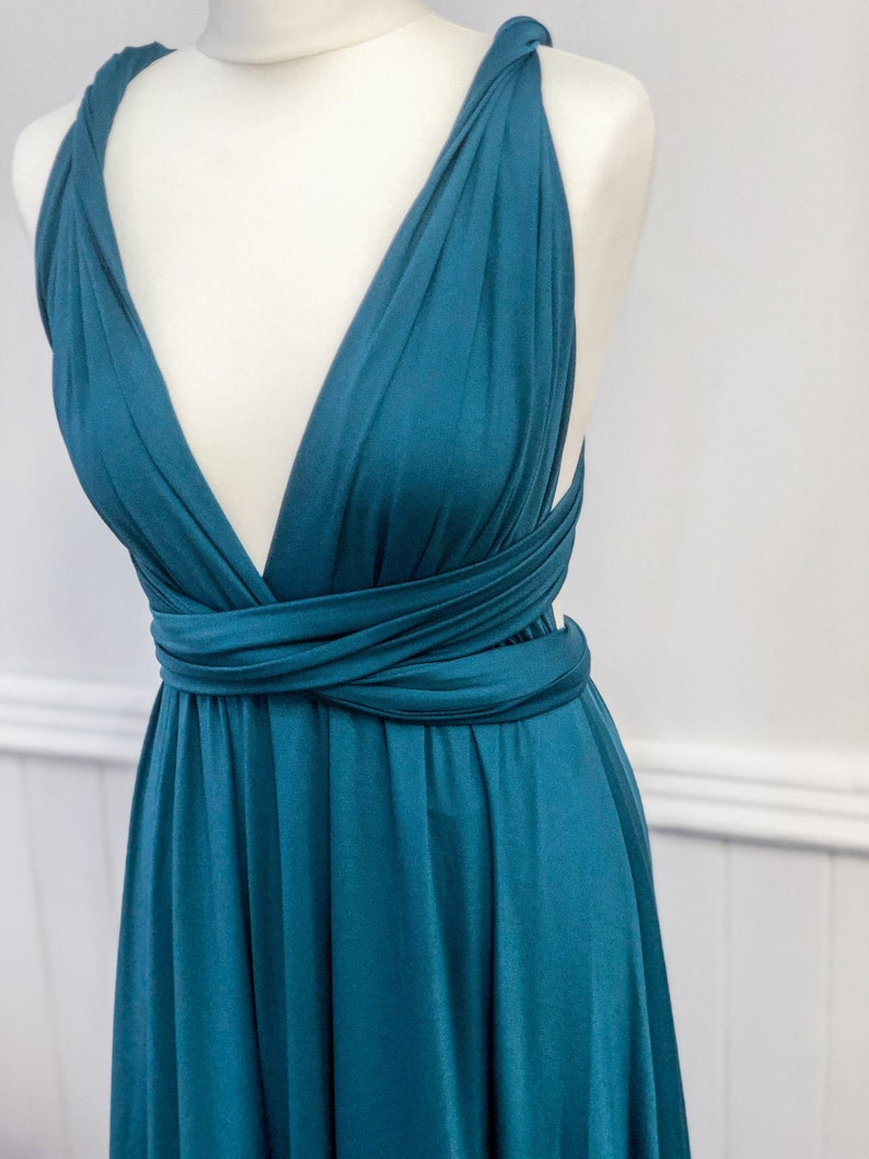 Teal Green/blue Multiway Infinity Bridesmaid Dress for | Etsy Canada