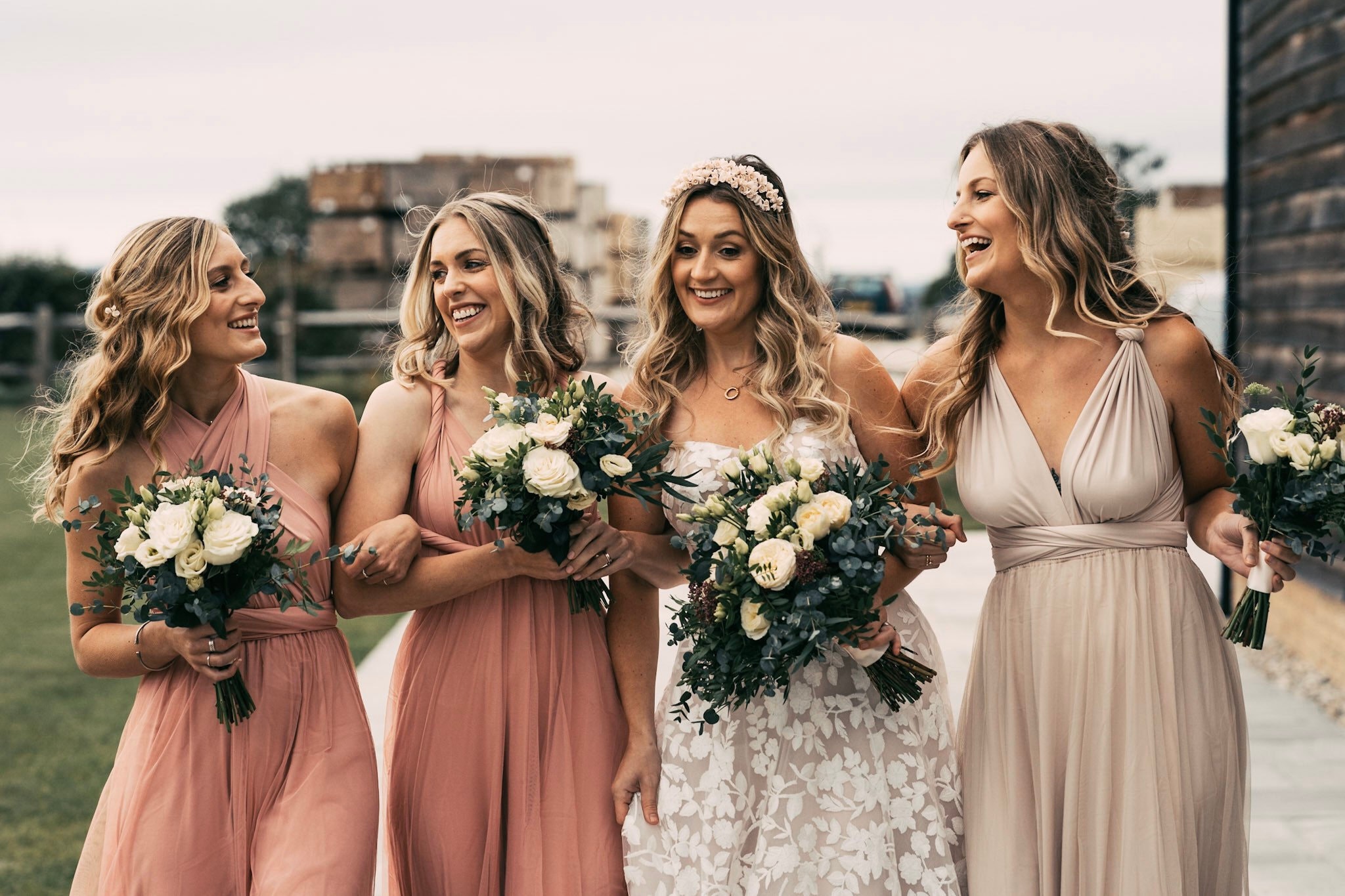 Dusky Pink Multiway Infinity Bridesmaid Dress for Weddings
