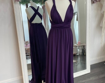 Aubergine Purple Multiway Infinity Bridesmaid Dress for Weddings - Etsy Aubergine Purple Multiway Infinity Bridesmaid Dress for Weddings - Etsy