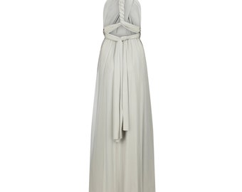 fossil green bridesmaid dresses Fossil Green Multiway Infinity Bridesmaid Dress for Weddings