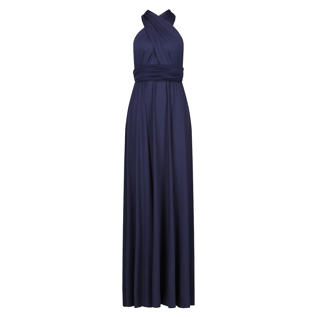Navy Blue Multiway Infinity Bridesmaid Dress for Weddings
