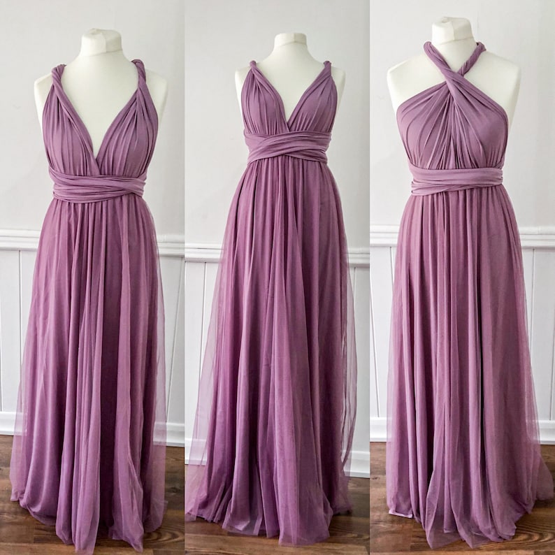 Multiway Infinity Bridesmaid Dress for Weddings Mauve Purple Etsy