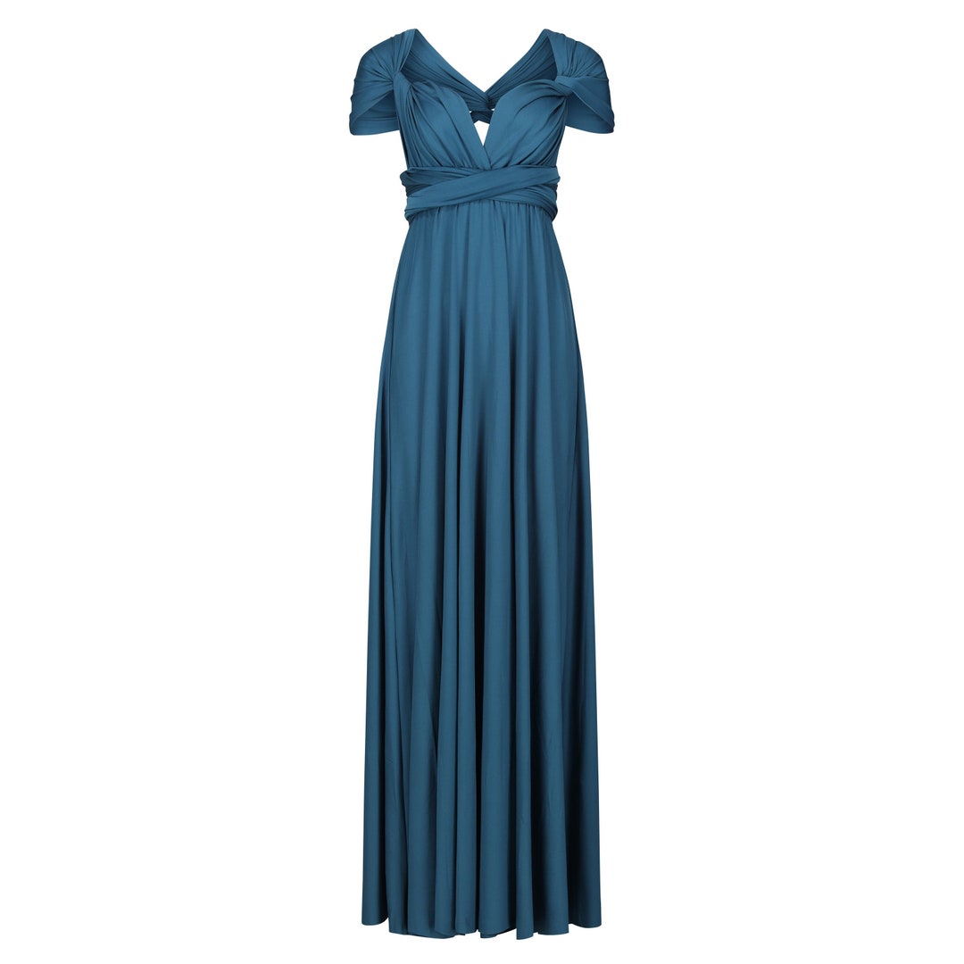 Teal Green/Blue Multiway Infinity Bridesmaid Dress for Weddings