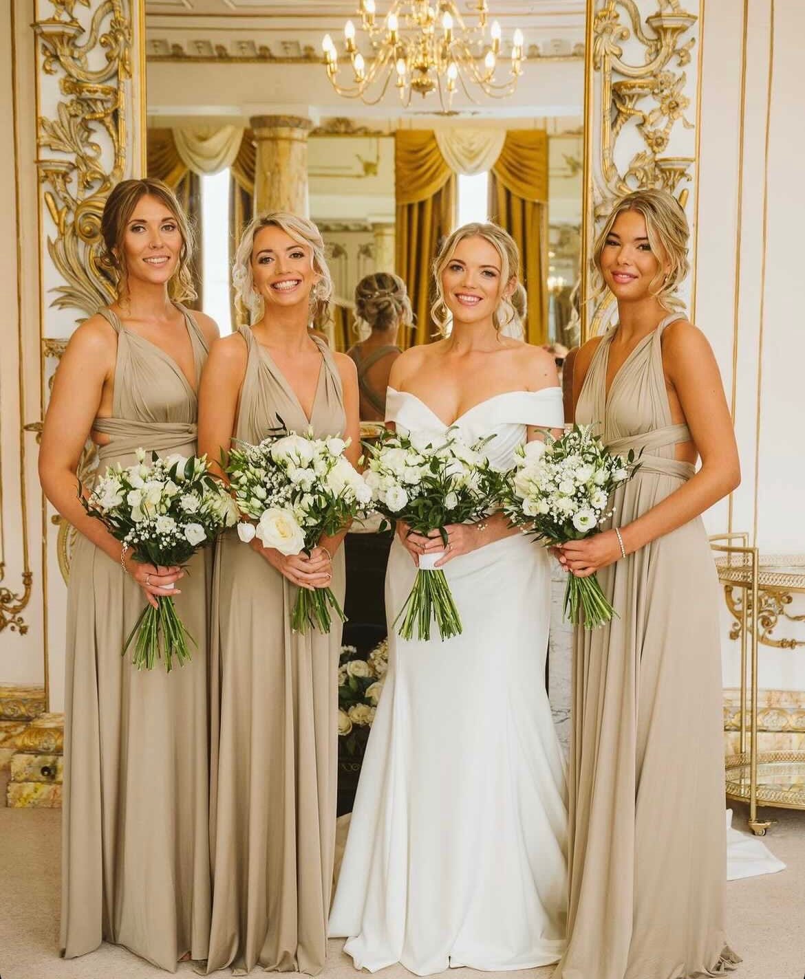 Taupe Brown Multiway Infinity Bridesmaid Dress for Weddings Etsy Canada