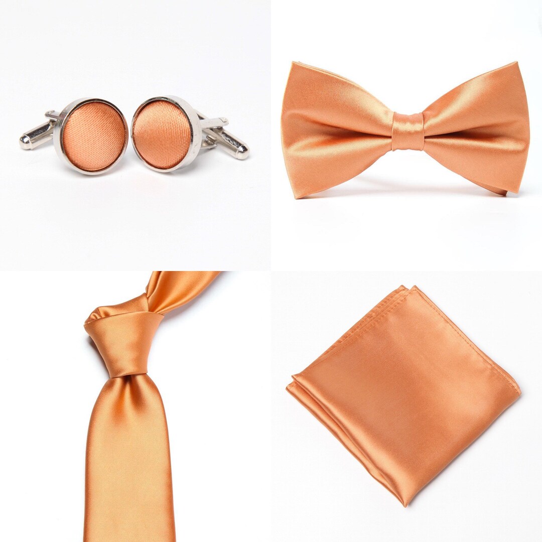Ensemble Cravate Et Nœud Papillon Léopard - Unisexe Marron - 100% Polyester Soyeux