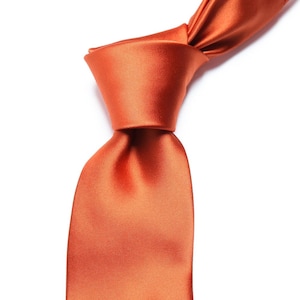 Rust/Burnt Orange Groomsmen Bow tie, tie and pocket square set for weddings