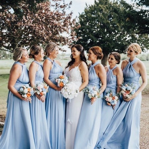 Dusty Blue Multiway Infinity Bridesmaid Dress for Weddings image 6