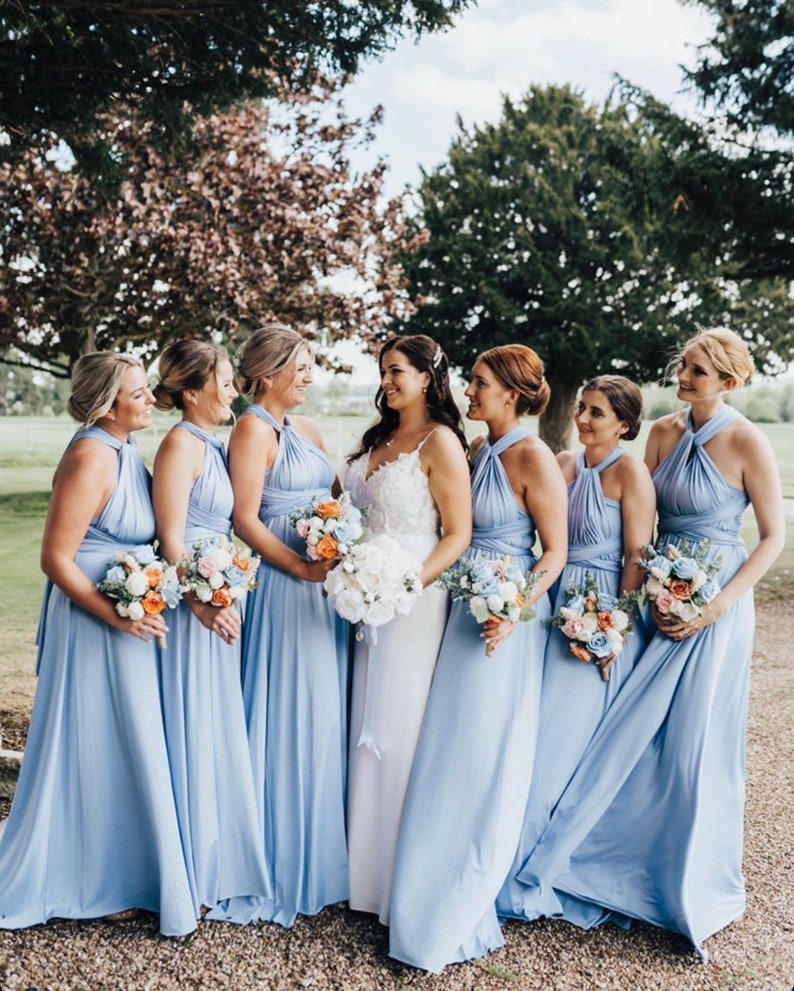 Dusty Blue Multiway Infinity Bridesmaid Dress for Weddings image 6