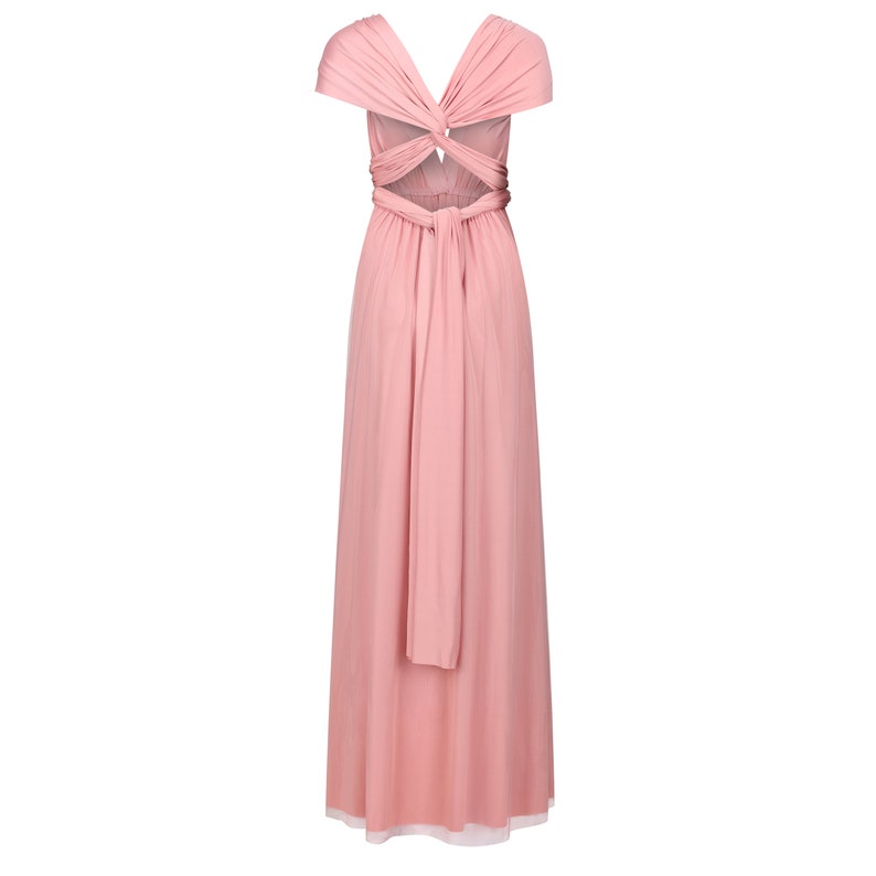 Dusky Pink Multiway Infinity Bridesmaid Dress for Weddings image 4