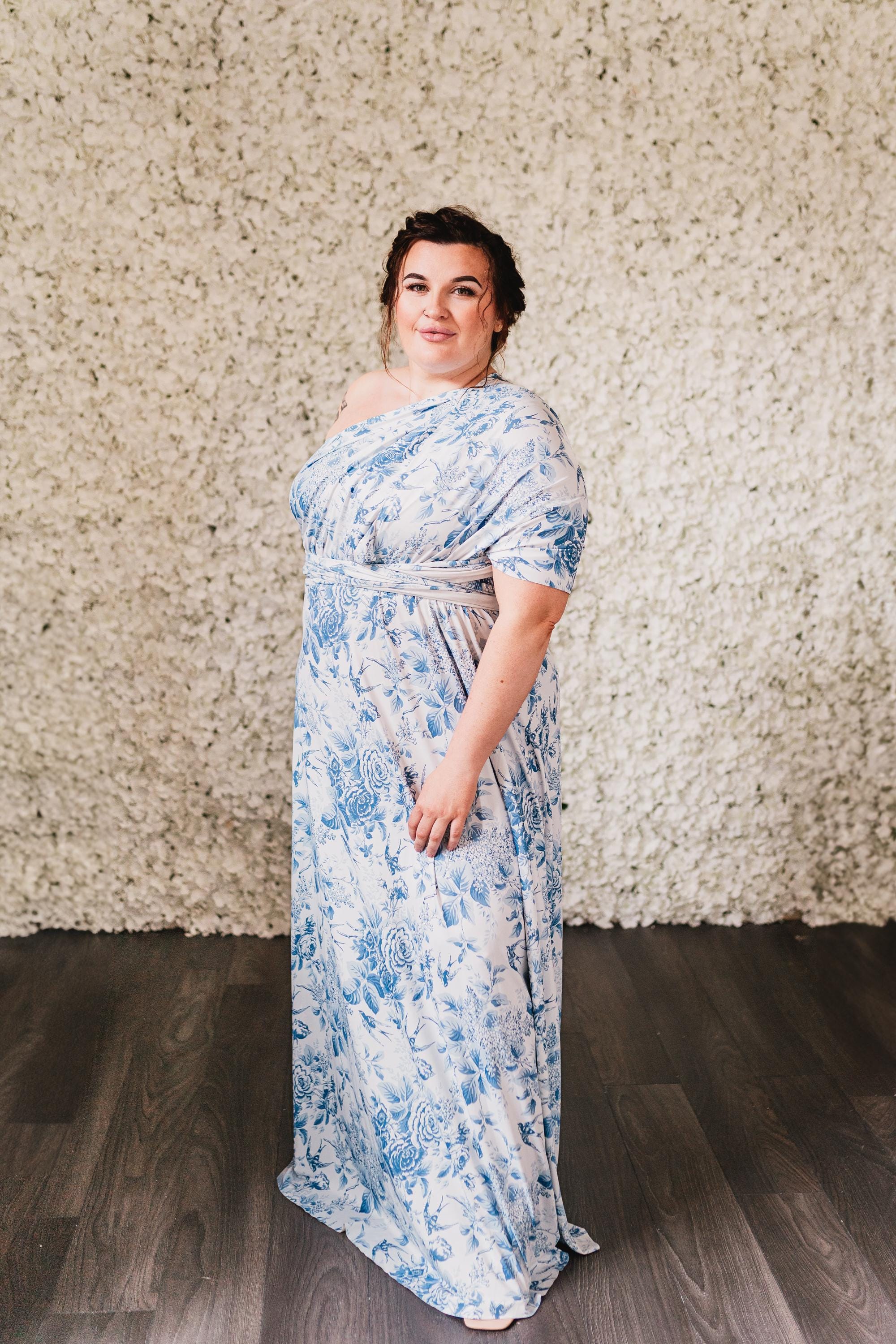 Iris Floral Multiway Infinity Bridesmaid Dress for Weddings