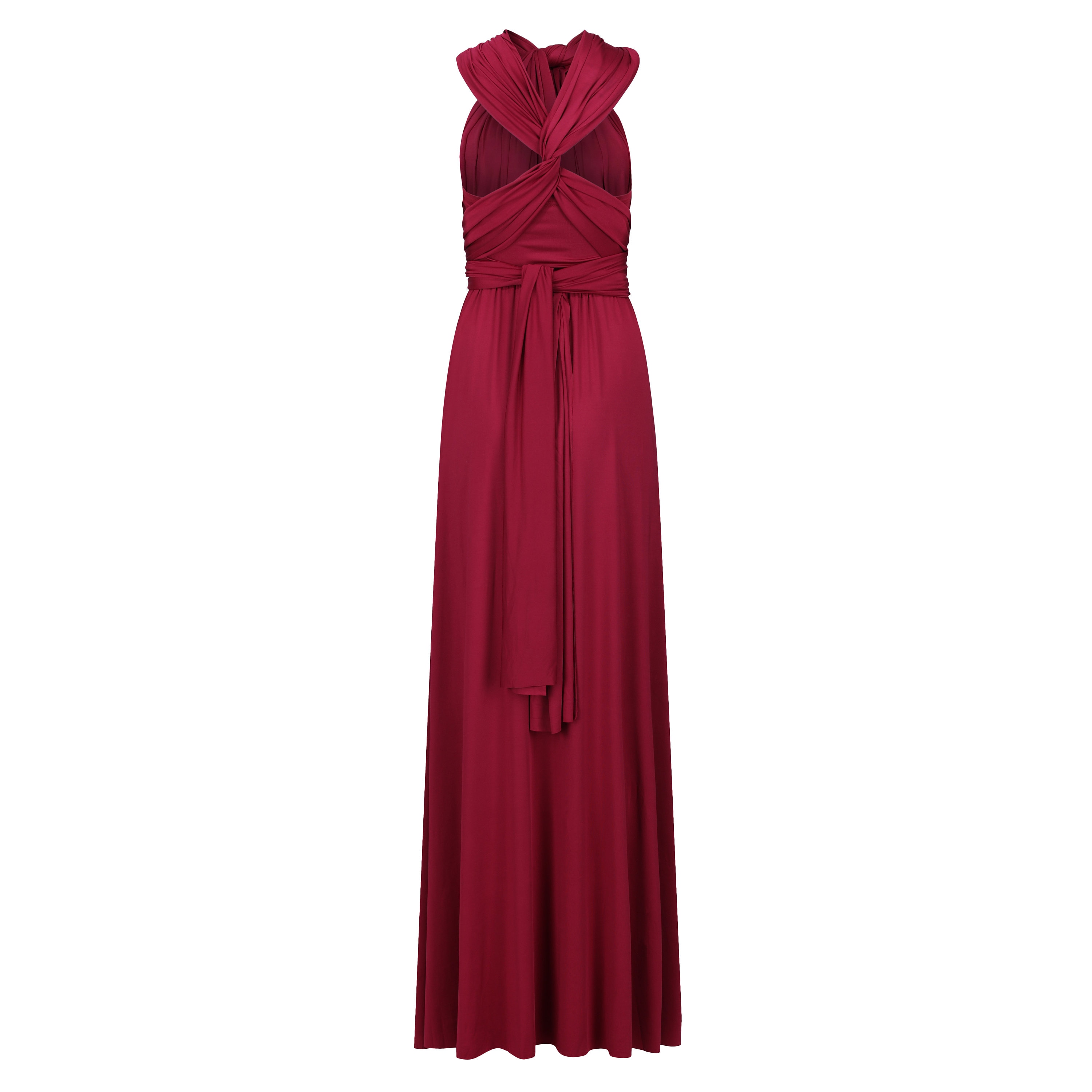 Burgundy Red Multiway Infinity Bridesmaid Dress for Weddings