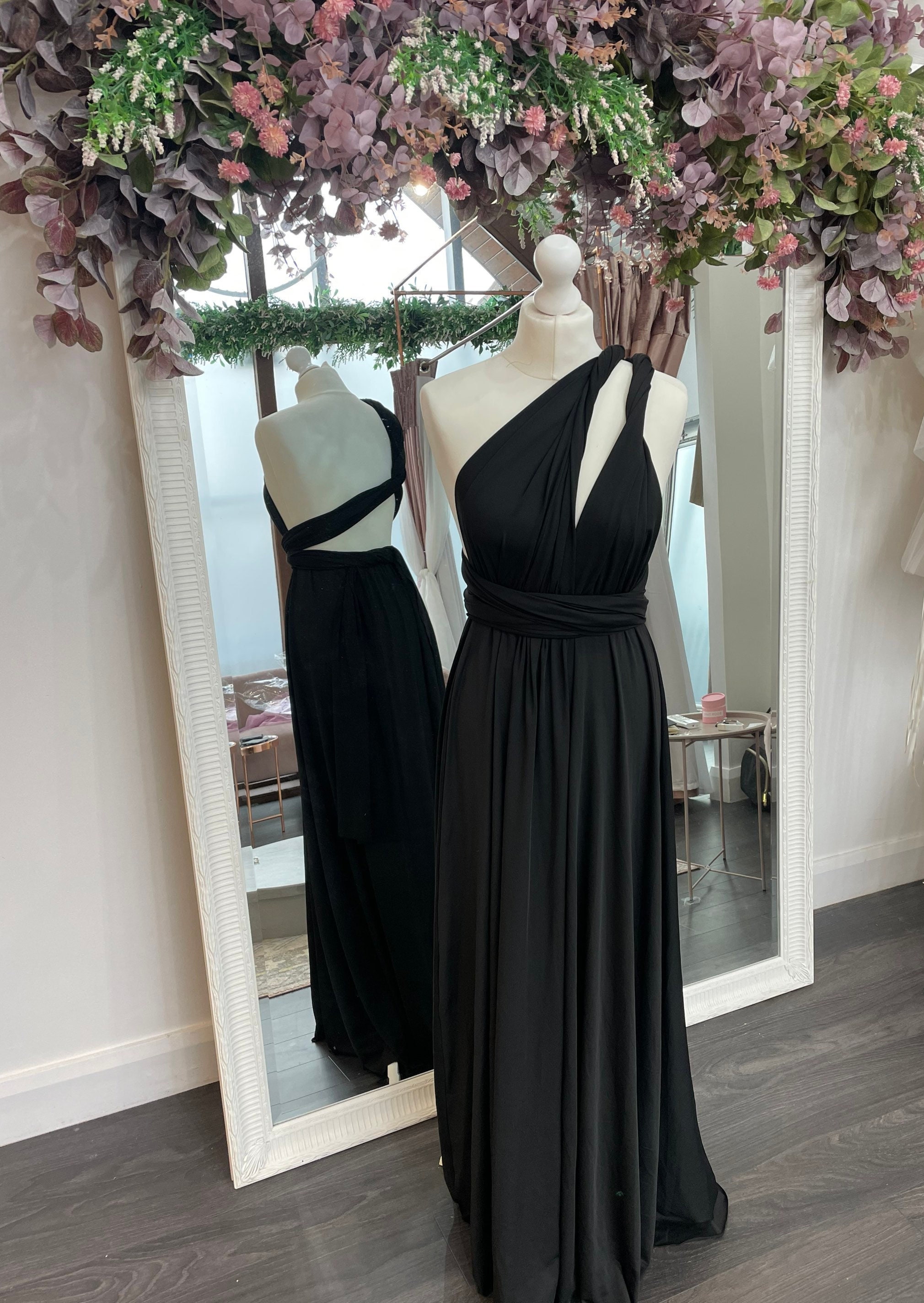 multiway bridesmaid dress black Jenna Multiway Dress (Black) main image 1