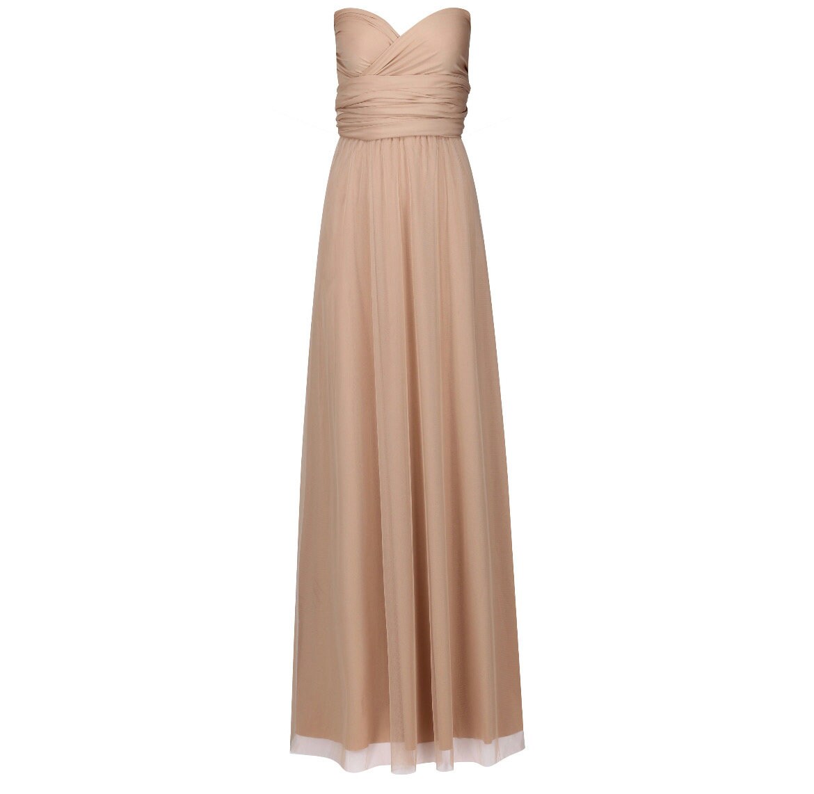 chinese dress ladies Taupe Mother of The Bride Dress A Line V Neck 3/4 Illusion Sleeves Appliqued Chiffon Floor Length Mother of The Bride Dresses main image 0