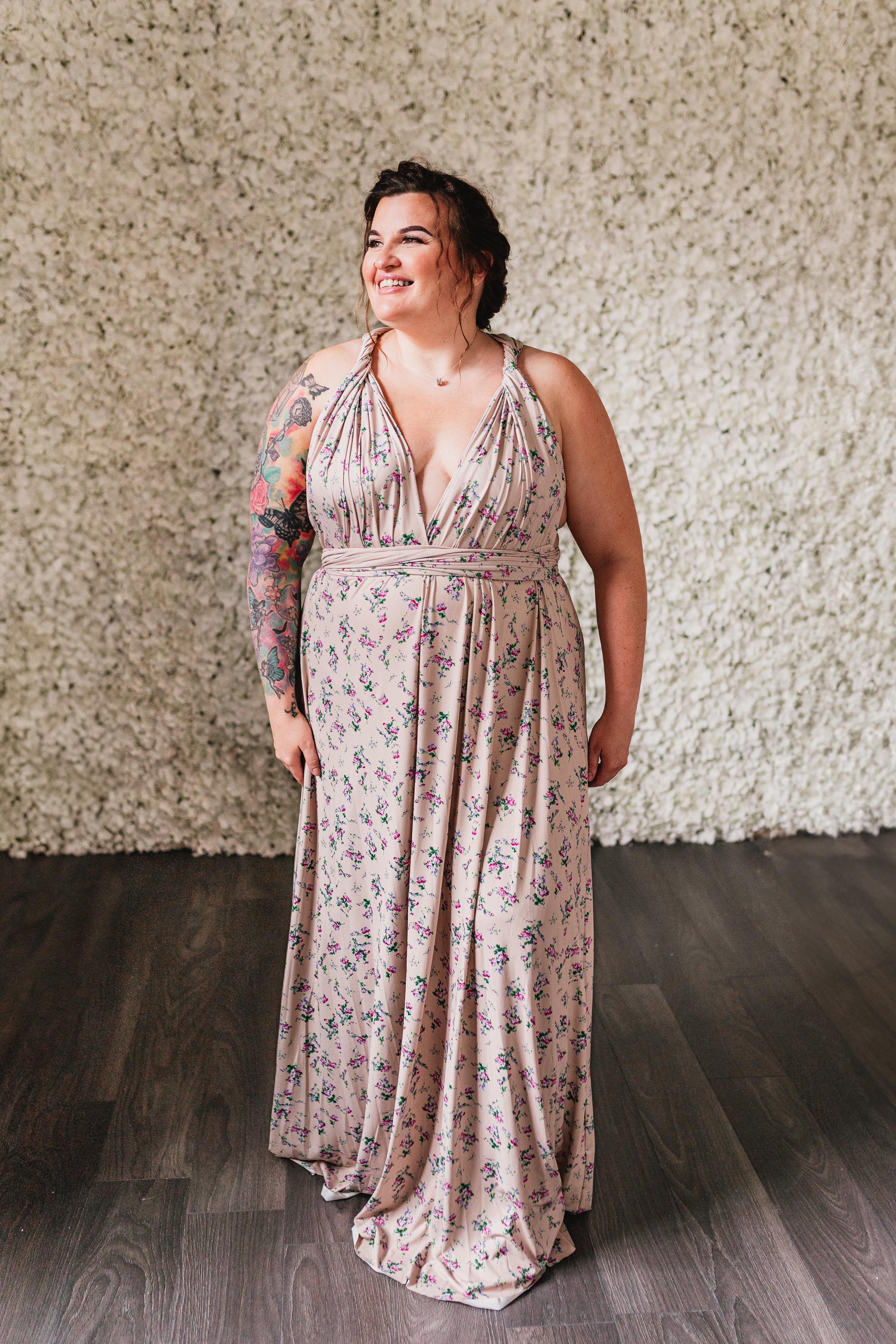 dahlia bridesmaid dresses Madelyn Bodice with Dahlia Skirt in Lily of the Valley Jacquard White