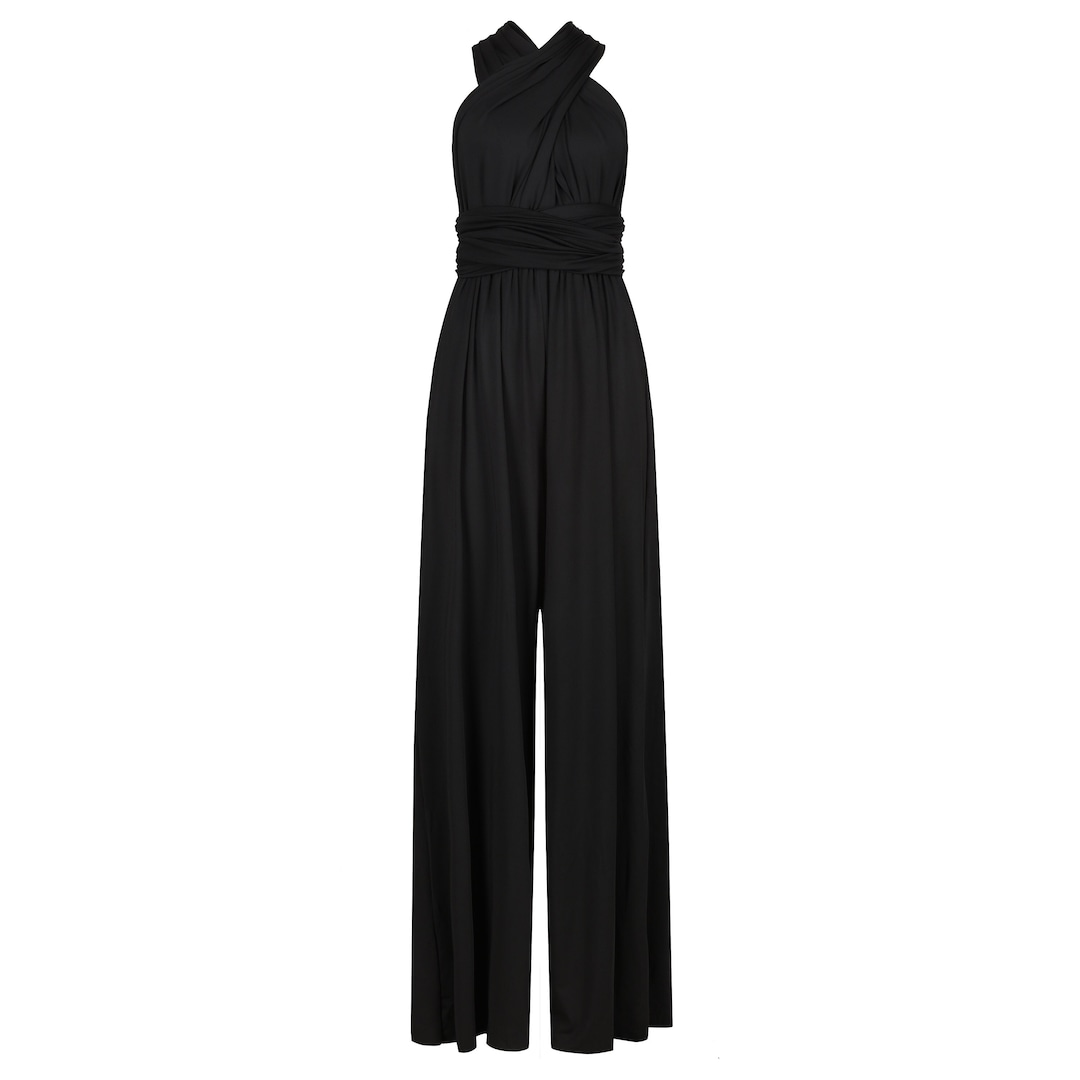 Black Multiway Infinity Bridesmaid Jumpsuit for Weddings Etsy