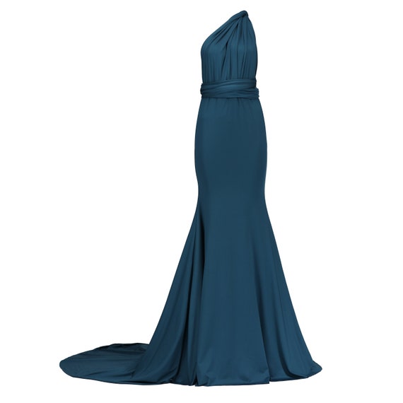 green emerald velvet dress Ever-Pretty Satin Spaghetti Strap Mermaid Maxi Dress for Bridesmaids Occasion Dress main image 0