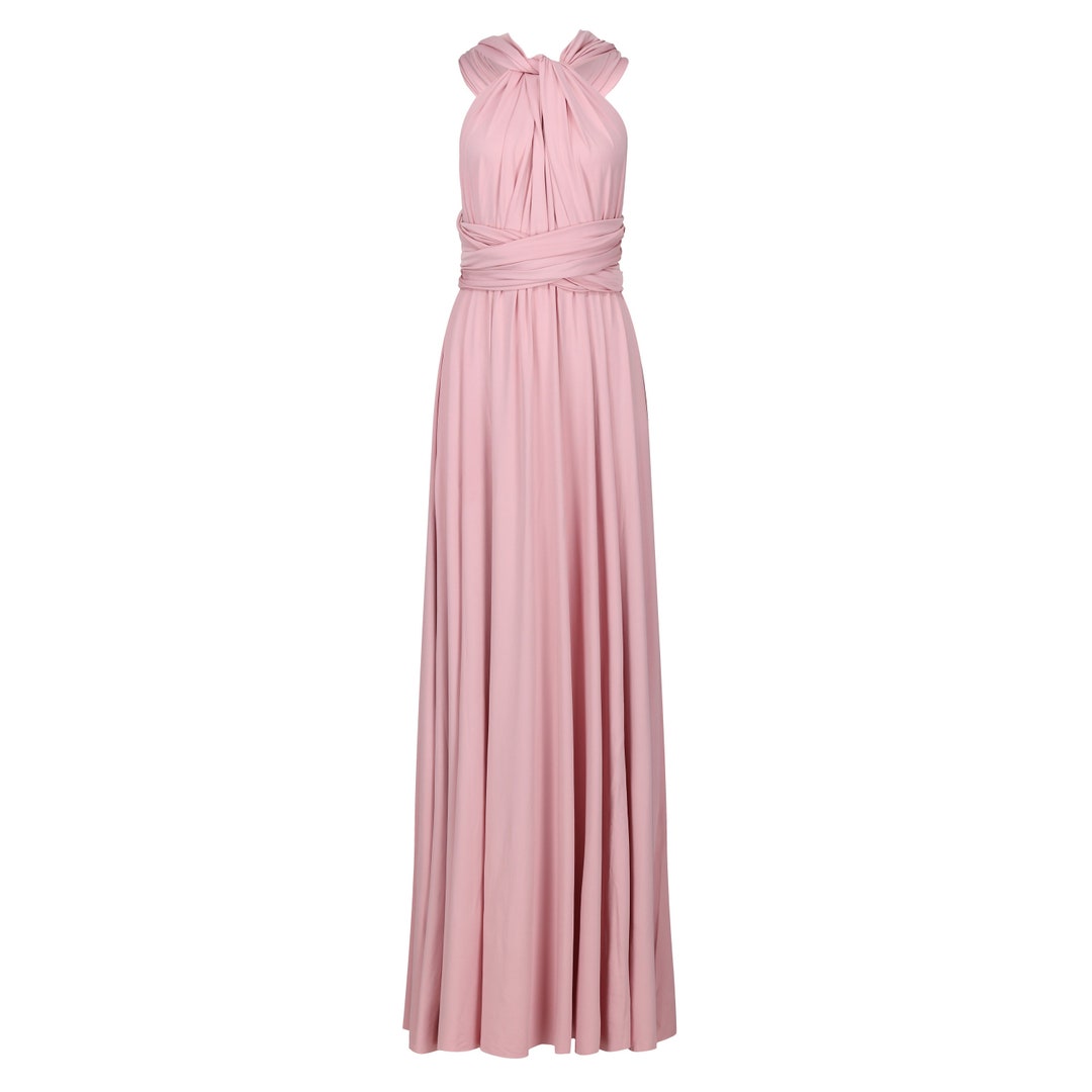 Rose Gold Multiway Infinity Bridesmaid Dress for Weddings