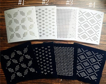 Sashiko Stencil,Sashiko embroidery pattern,Janpanses Style stitch  mold,Quilt stitch mold,Geometry,Ripple pattern,coaster pattern